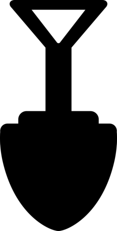 Garden Shovel Tracing Svg Vector, Free Vectors File